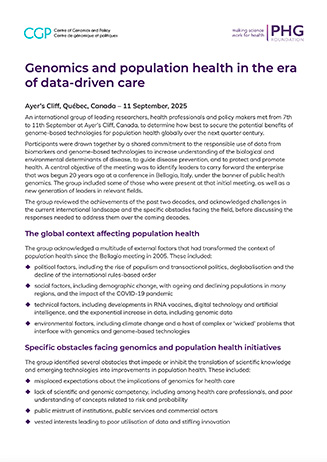 Genomics and population health in the era of data-driven care